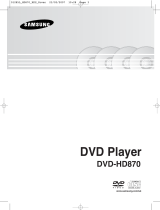 Samsung DVD-HD870 User manual