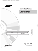Samsung DVD-HR725 User manual