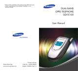 Samsung SGH-E100 User manual