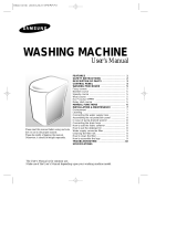 Samsung WA11K5S User manual