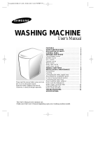 Samsung WA91R3N3 User manual
