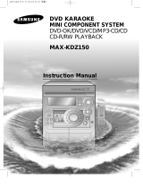 Samsung MAX-KDZ150 User manual