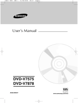 Samsung DVD-V7575 User manual