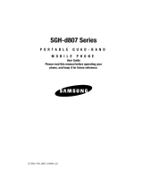 Samsung SGH-D807 AT&T User manual