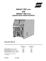 ESAB Heliarc 252 AC/DC and Heliarc 352 AC/DC Square Wave Power Sources User manual