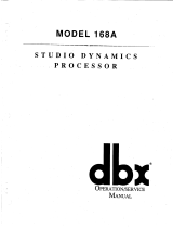 dbx 168A User manual