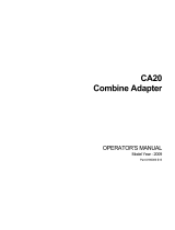 MacDon CA20 User manual