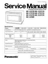 Panasonic Microwave NE-1257R User manual