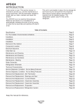 Scotsman AFE424 User manual