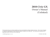 Honda 2010 Civic GX Owner's manual