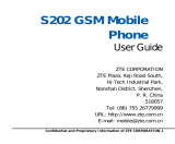 ZTE S202 User manual