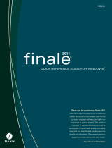 MakeMusic Finale 2011 Windows Reference guide