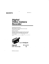 Sony DCR-TRV510 User manual