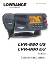 Lowrance LVR-880 VHF Operating instructions