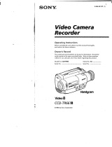Sony CCD-TR66 8 User manual