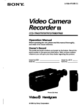 Sony CCD-TR80 User manual