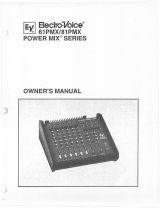 Electro-Voice 61PMX & 81PMX Owner's manual