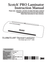 3M Scotch™ PRO Thermal Laminator, 12.3", 4 roller, TL1306 User manual