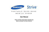 Samsung Strive AT&T User manual