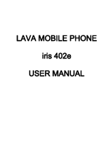 Lava Iris 402e Owner's manual