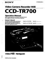 Sony CCD-TR700 User manual