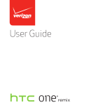 Verizon HTC One Remix, Silver 16GB (Verizon Wireless) User manual