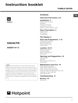 Hotpoint AAQCF 81 U (UK) User guide