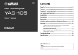 Yamaha YAS-105 Owner's manual
