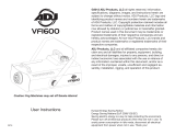 ADJ Products VF1600 Fog Machine User manual