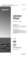 Sony DVPNC675P/B User manual