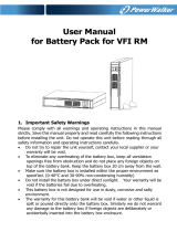 PowerWalker BP for VFI 2000RM LCD Owner's manual