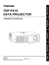 Toshiba TDP-PX10U User manual