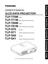 Toshiba TLP-T60MU User manual