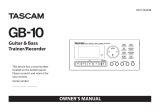 Tascam GB10 Guitar/Bass Trainer User manual