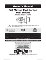Tripp Lite DWM60100XX Full Motion Flat Screen Wall Mount Owner's manual