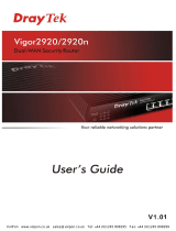Draytek Vigor2920n User manual