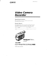 Sony CCD-TRV72 User manual