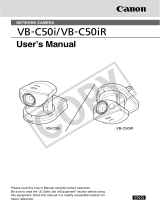 Canon VB-C50i/VB-C50iR Owner's manual