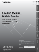 Toshiba 20HLK86 User guide