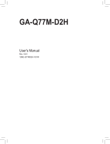 Gigabyte GA-Q77M-D2H User manual