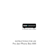 Pro-Ject Audio Systems Phono Box MM User manual