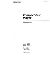 Sony CDPCX220 User manual