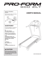 ProForm 500 ZLT PETL59910.0 User manual