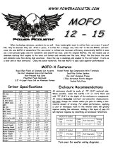 Power Acoustik MOFO-122X User manual