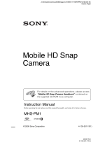 Sony MHS-PM1 User manual