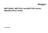 Megger MFT1553 Series User manual