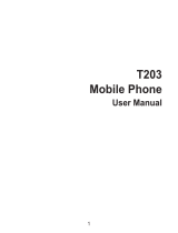 ZTE T203 User manual
