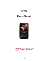 Transcend MP 850 User manual