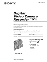 Sony DCR-PC9 Operating instructions