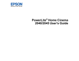 Epson PowerLite Home Cinema 2045 User manual
